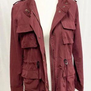 Love Tree | Maroon Utility Jacket | Size XL